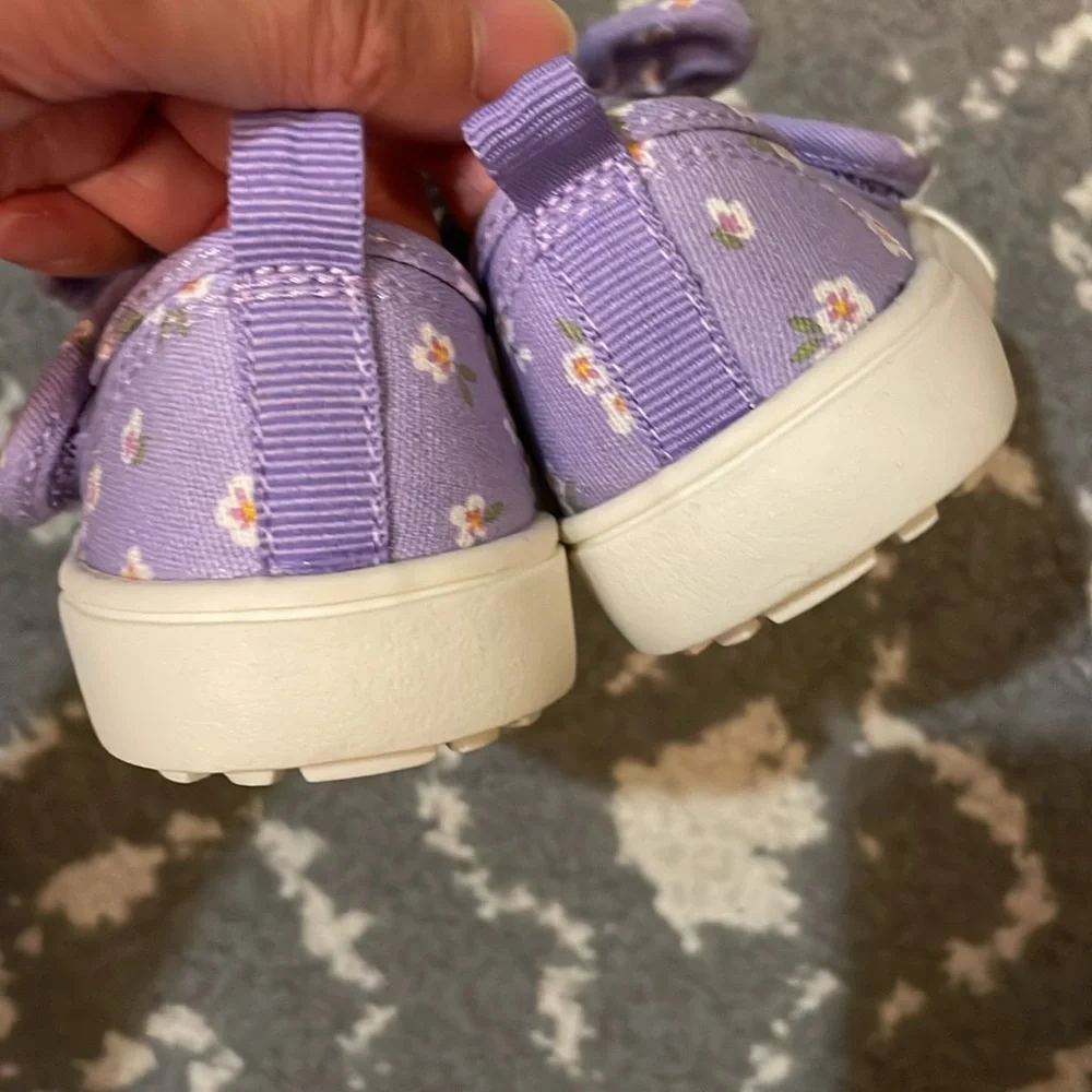 Baby size 3 purple Velcro strap shoes